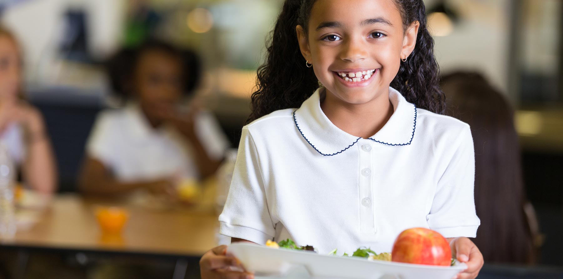 Student Holding Lunch Tray