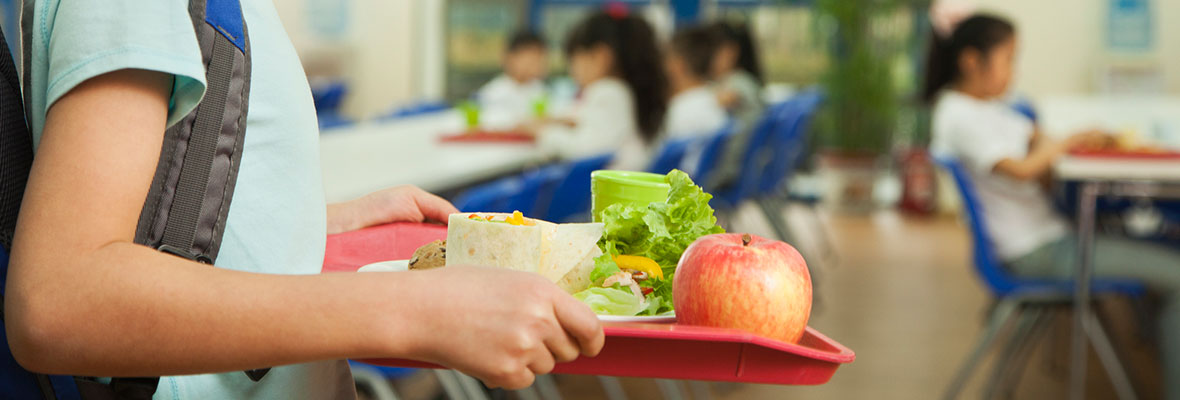 Student Holding Lunch Tray